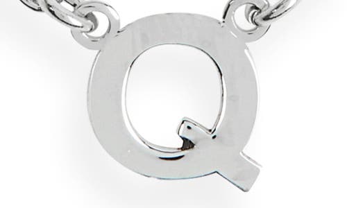 Meshmerise Diamond Initial Charm Necklace In Metallic