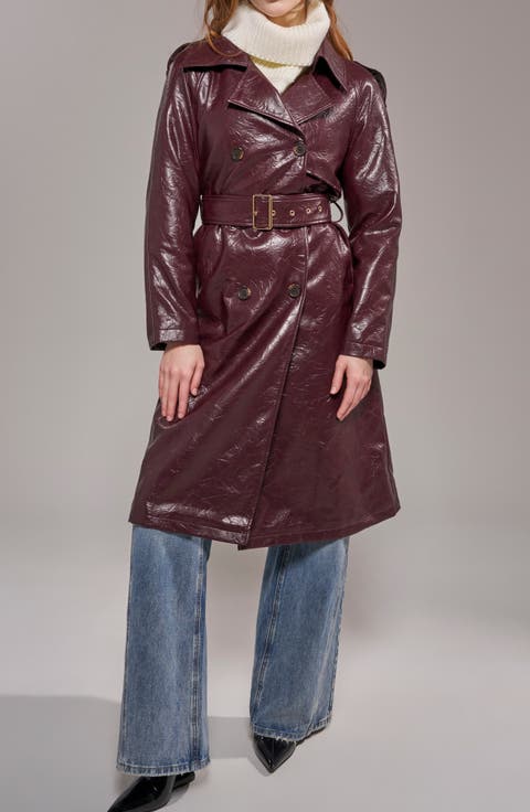 Vivienne Faux Leather Trench Coat
