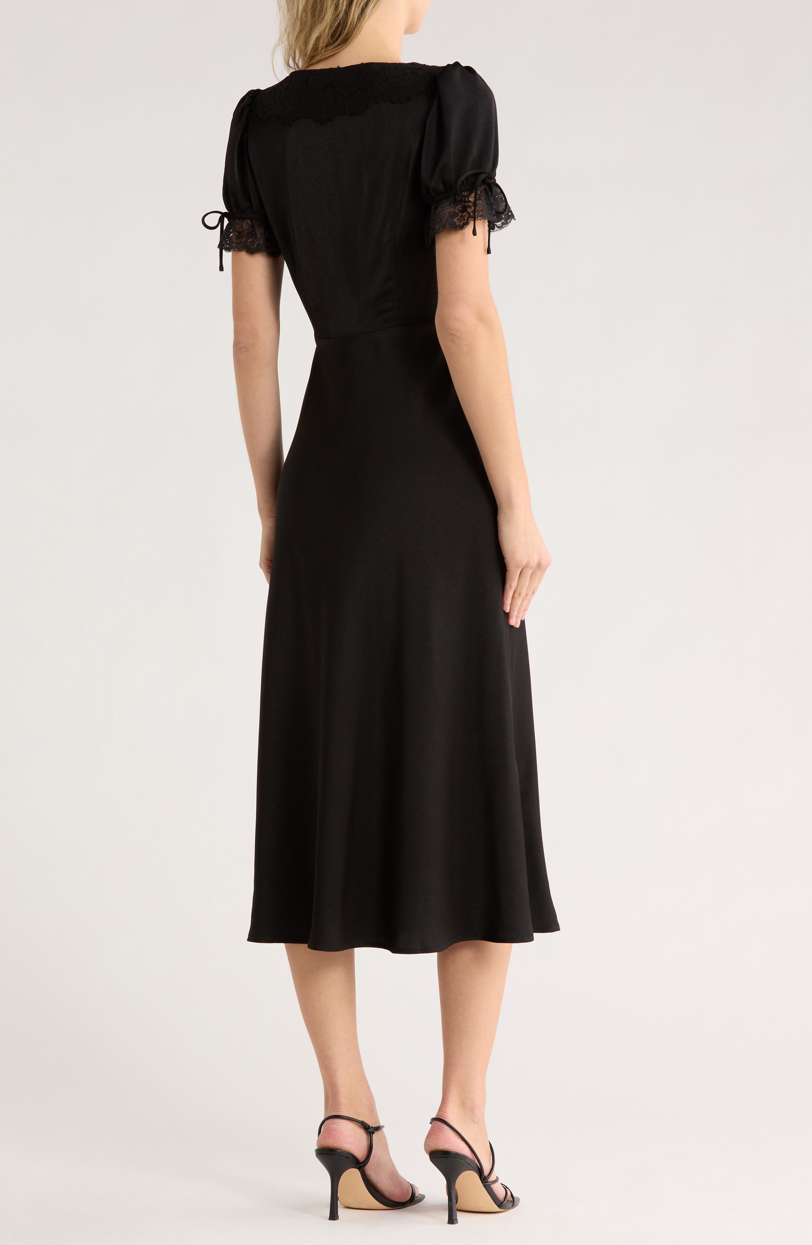 Lace Trim Midi Dress - image 2