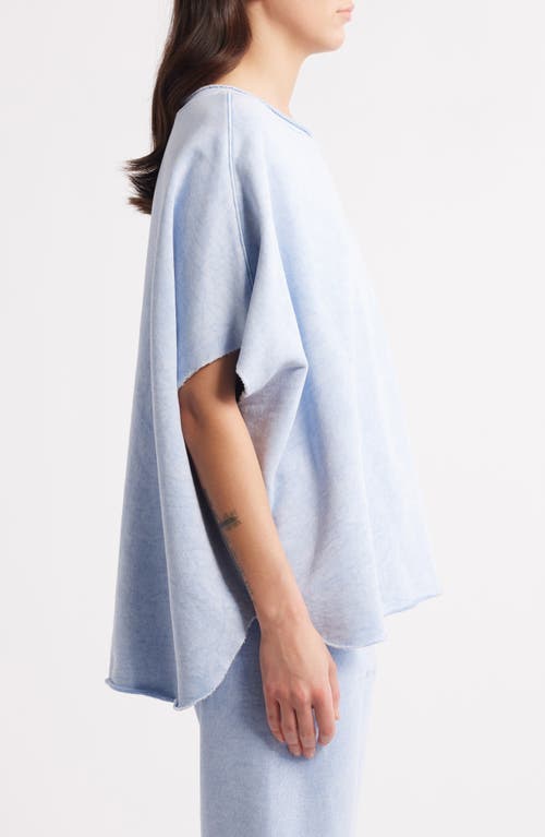 Shop Frank & Eileen Olive Triple Fleece Original Capelet In Mineral Blue