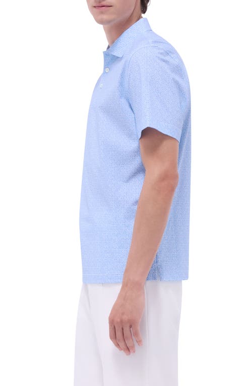 Bugatchi Victor Ooohcotton® Leaf Print Polo In Ice