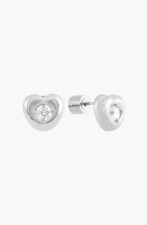 Lila Bubble Hearts Earrings