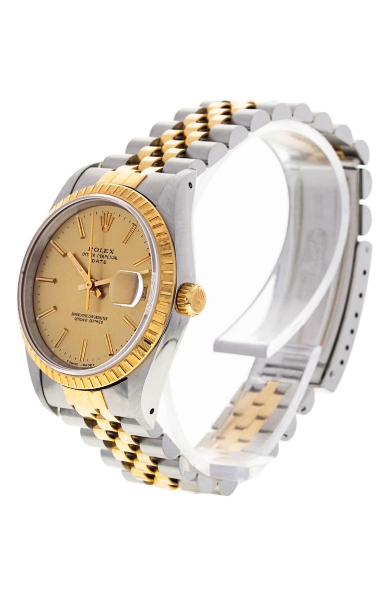 Watchfinder & Co. Rolex Preowned Oyster Perpetual Date Bracelet Watch, 34mm, Alternate, color,