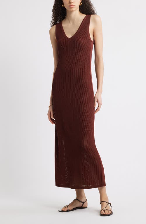 Nordstrom Sleeveless Open Stitch Maxi Sweater Dress