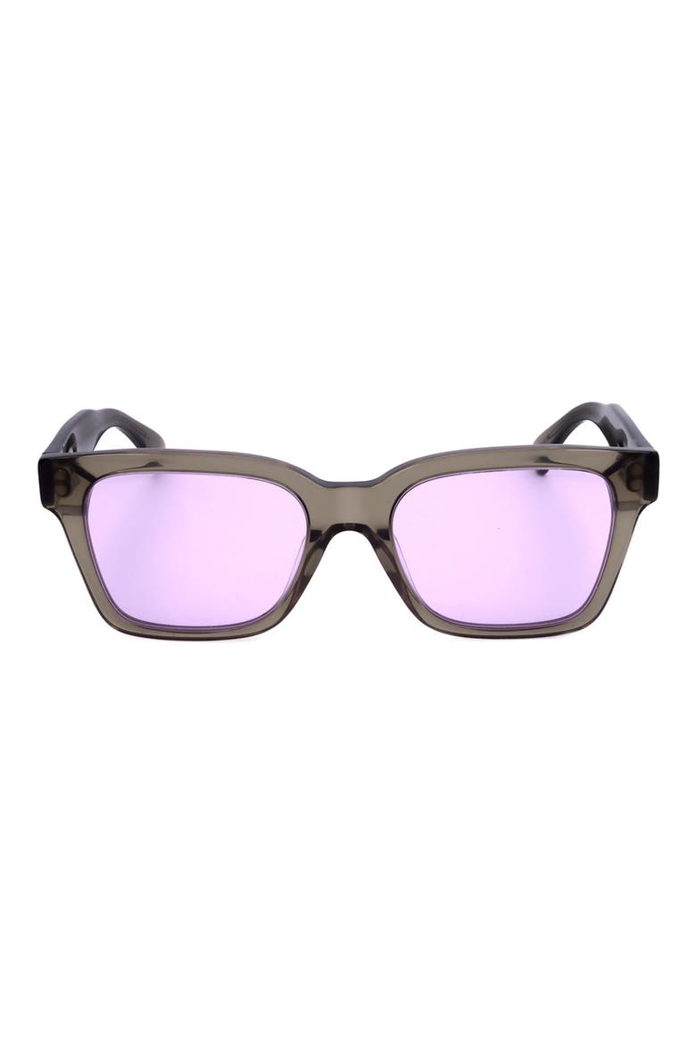 53mm Rectangular Sunglasses, Main, color, GREY
