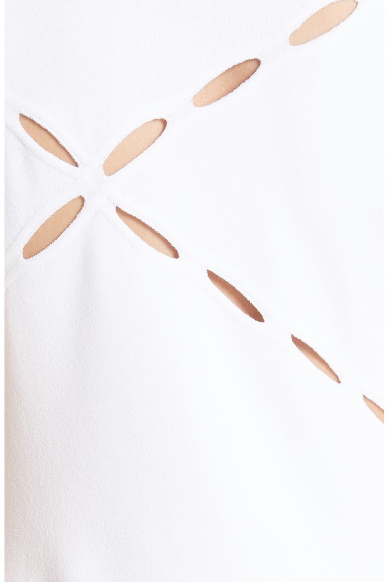 Eden Slash Detail Midi Dress, Alternate, color, WHITE