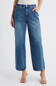 Wit & Wisdom Wyatt Skyrise V-Pocket Ankle Wide Leg Jeans