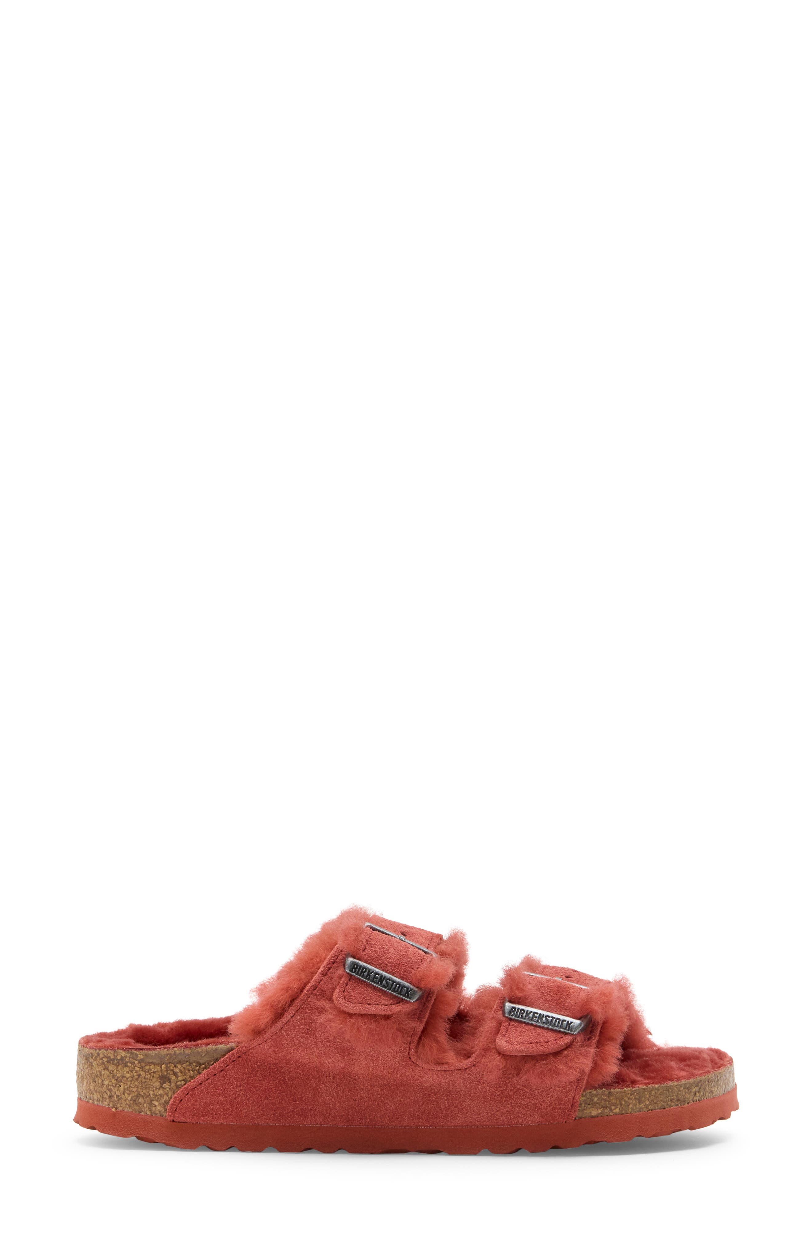 Arizona Genuine Shearling Slide Sandal, Alternate, color, RED