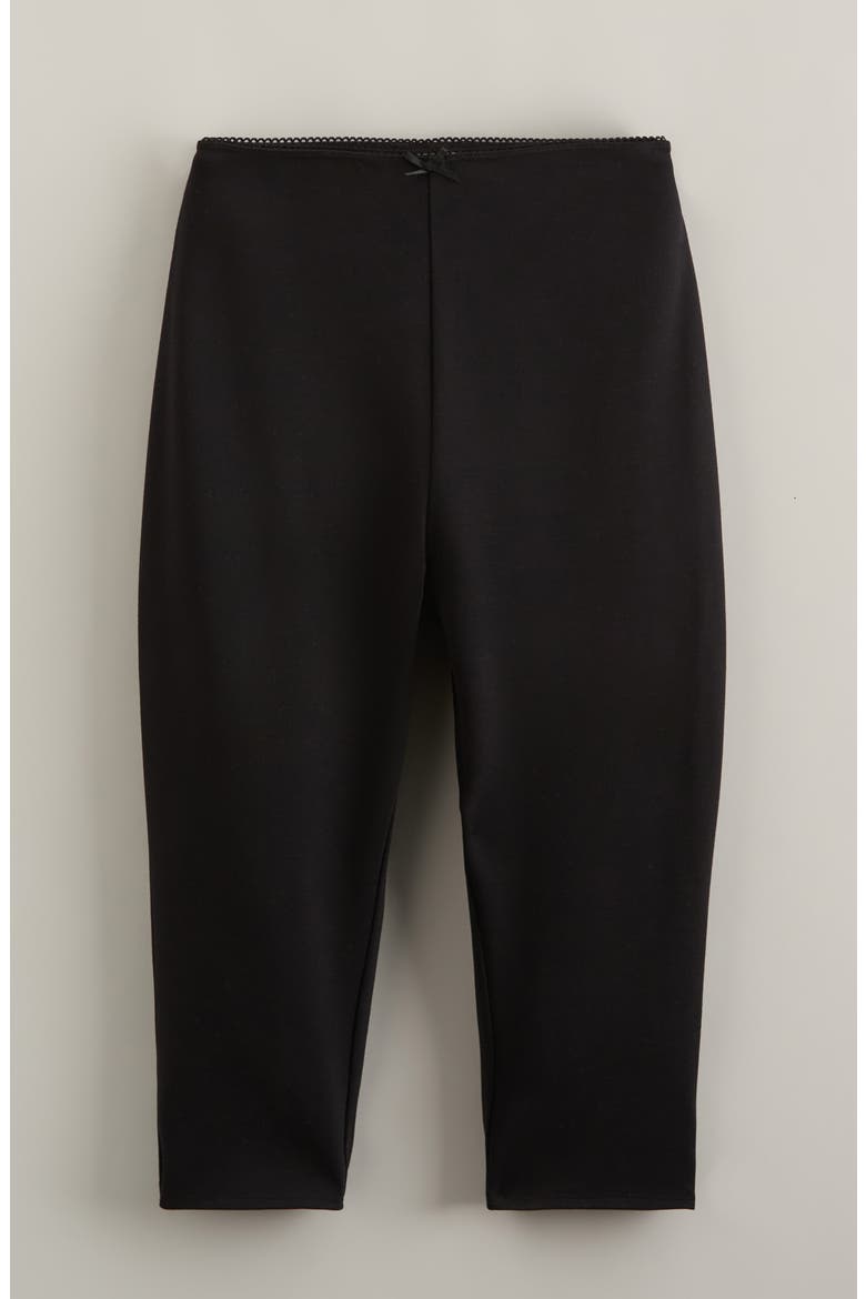 Kids' Ponte Knit Capri Pants, Main, color, BLACK