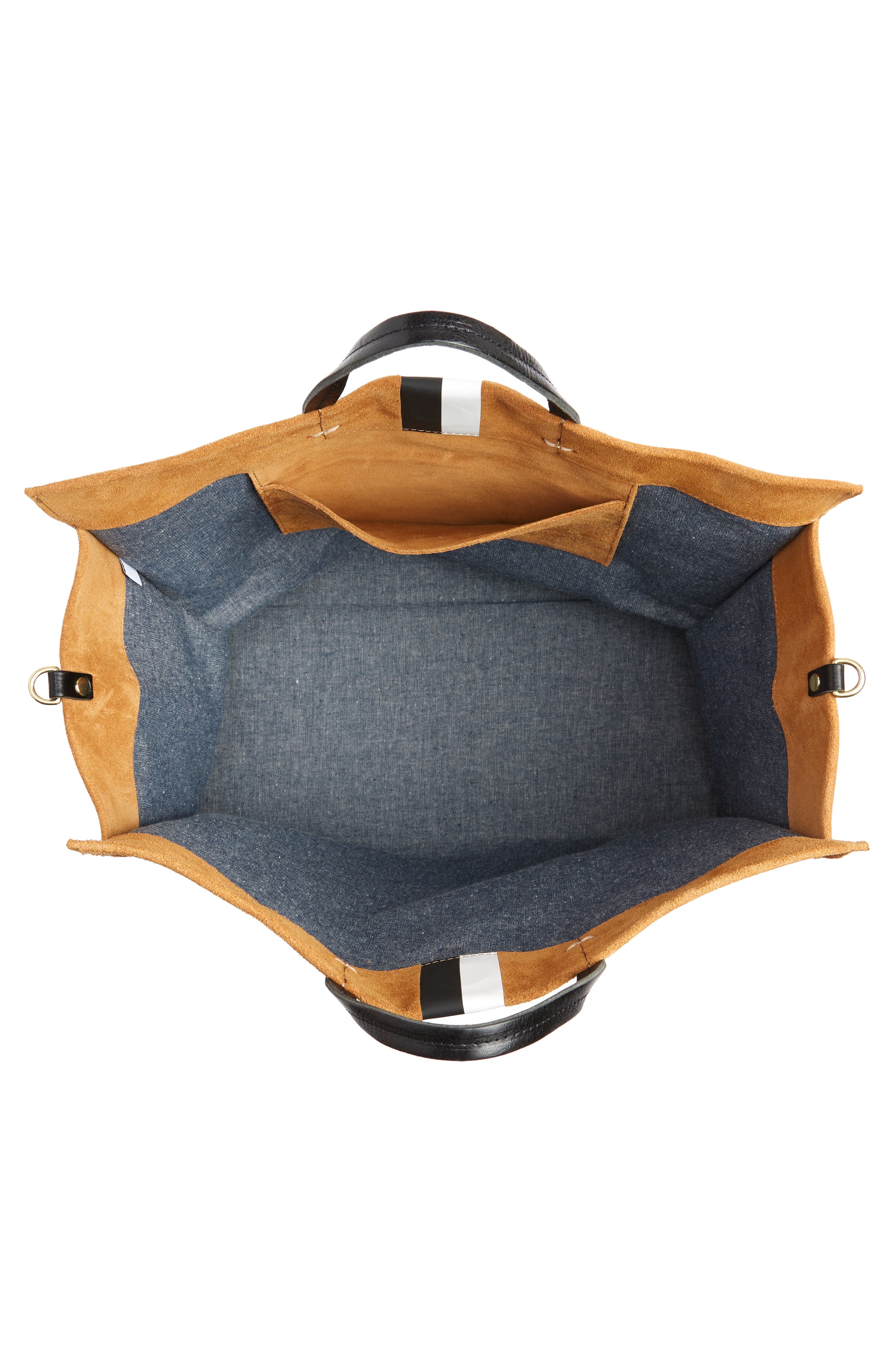 Clare V. Simple Stripe Suede Tote, Alternate, color, 