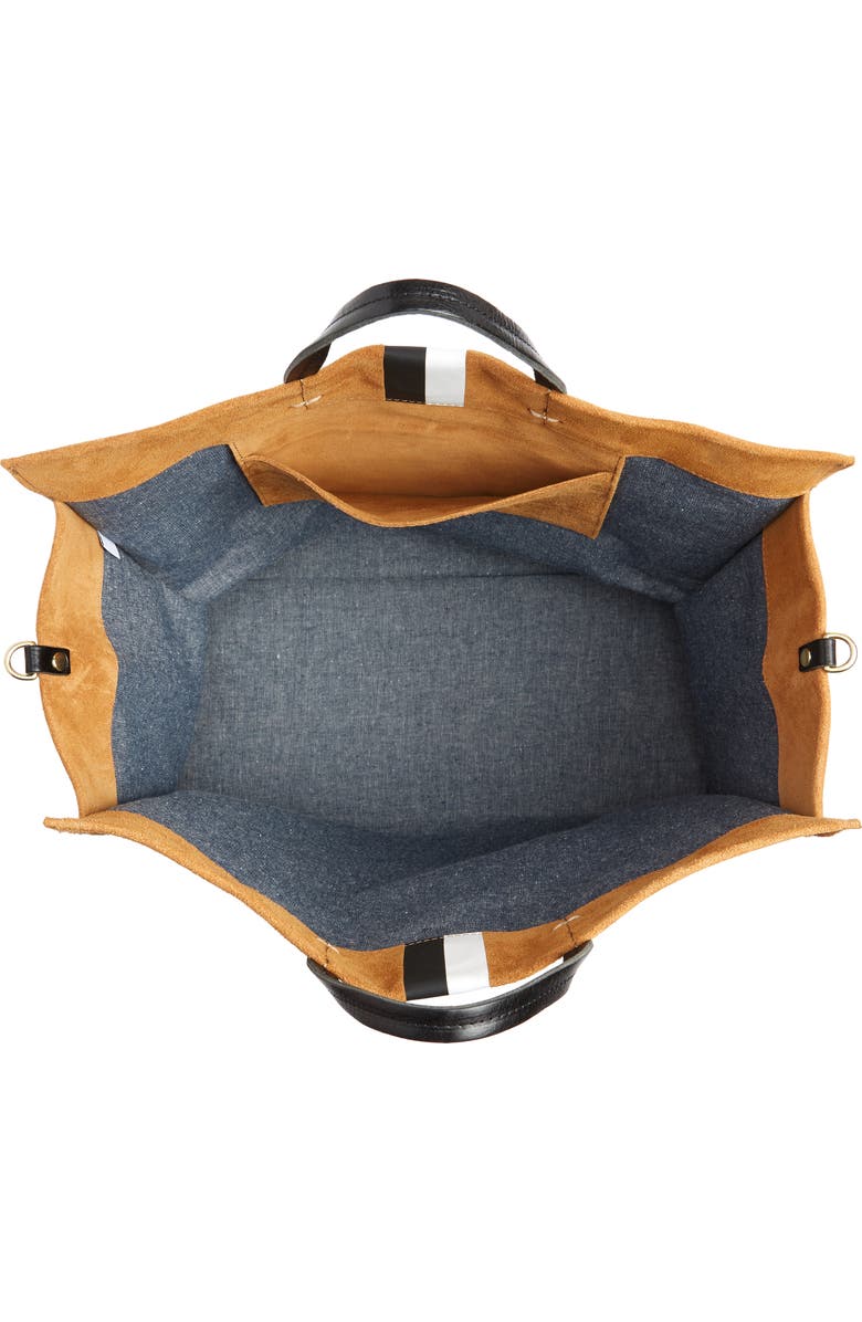 Clare V. Simple Stripe Suede Tote, Alternate, color,