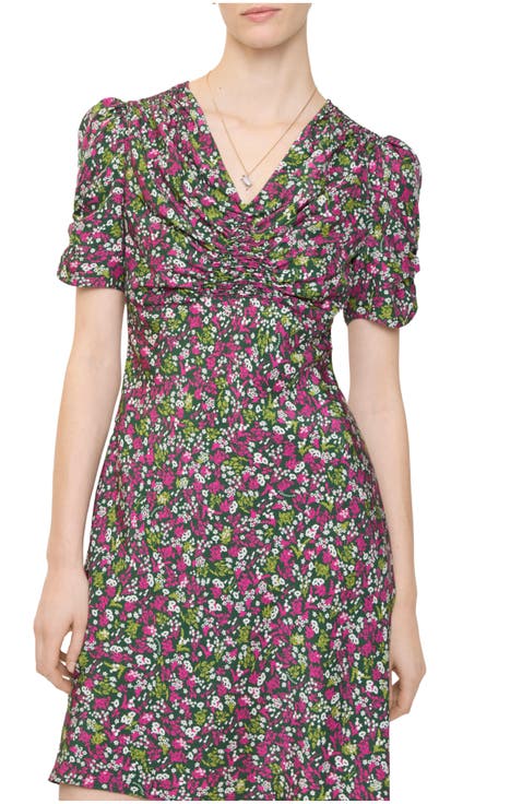 Ditsy Floral Silk Mini Dress
