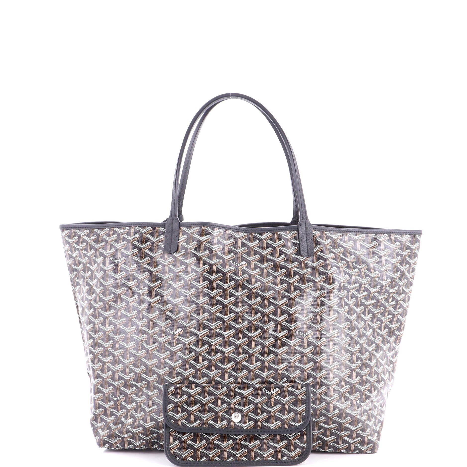 Pre-Owned Goyard Saint Louis Tote Coated Canvas GM, Alternate, color, Black