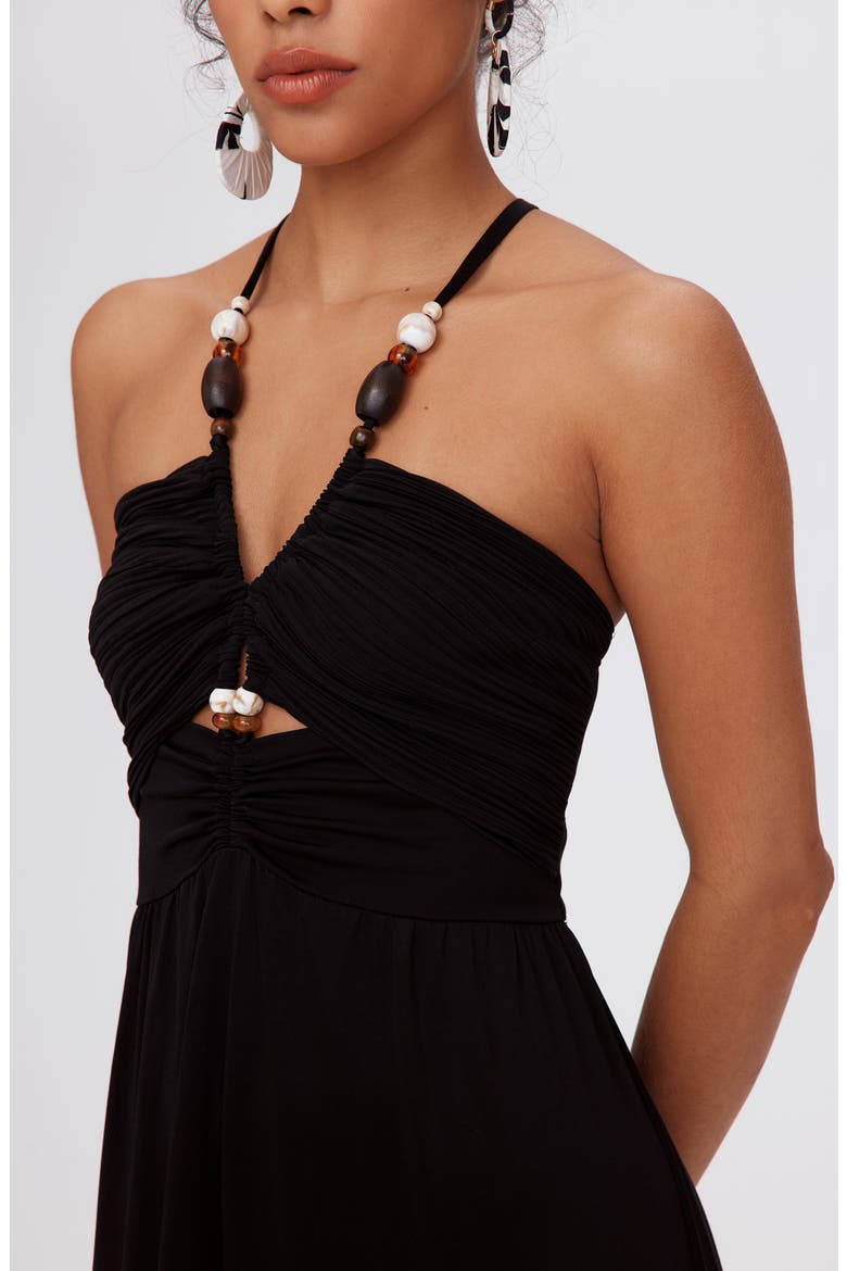 Caty A-Line Dress, Alternate, color, BLACK