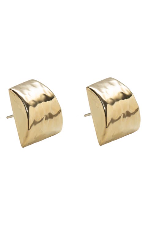 Hammered Post Stud Earrings