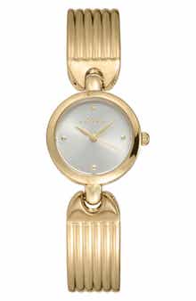 Ettika Ribbed Quartz Bracelet Watch, 24mm x 33.5mm