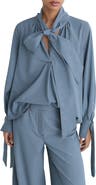 Reiss Tie-Neck Blouse