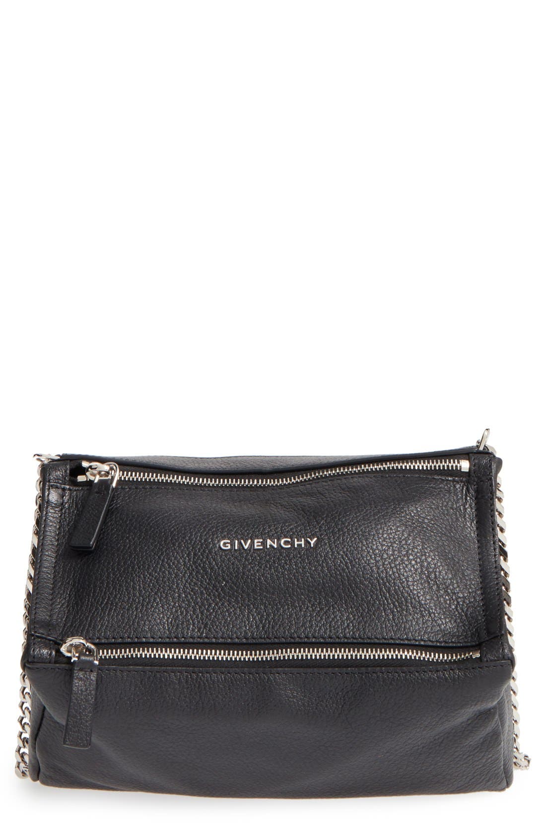 Givenchy 'Mini Pandora' Leather Crossbody Bag, Main, color, 