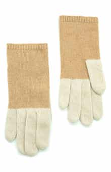 Portolano Colorblock Cashmere Gloves