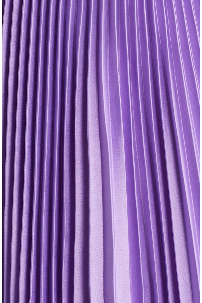Blair Pleated Satin Gown, Alternate, color, VIOLET
