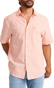 Tommy Bahama Nova Wave Short Sleeve Seersucker Button-Up Shirt
