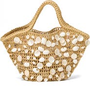 LSPACE Alba Crochet Raffia Tote