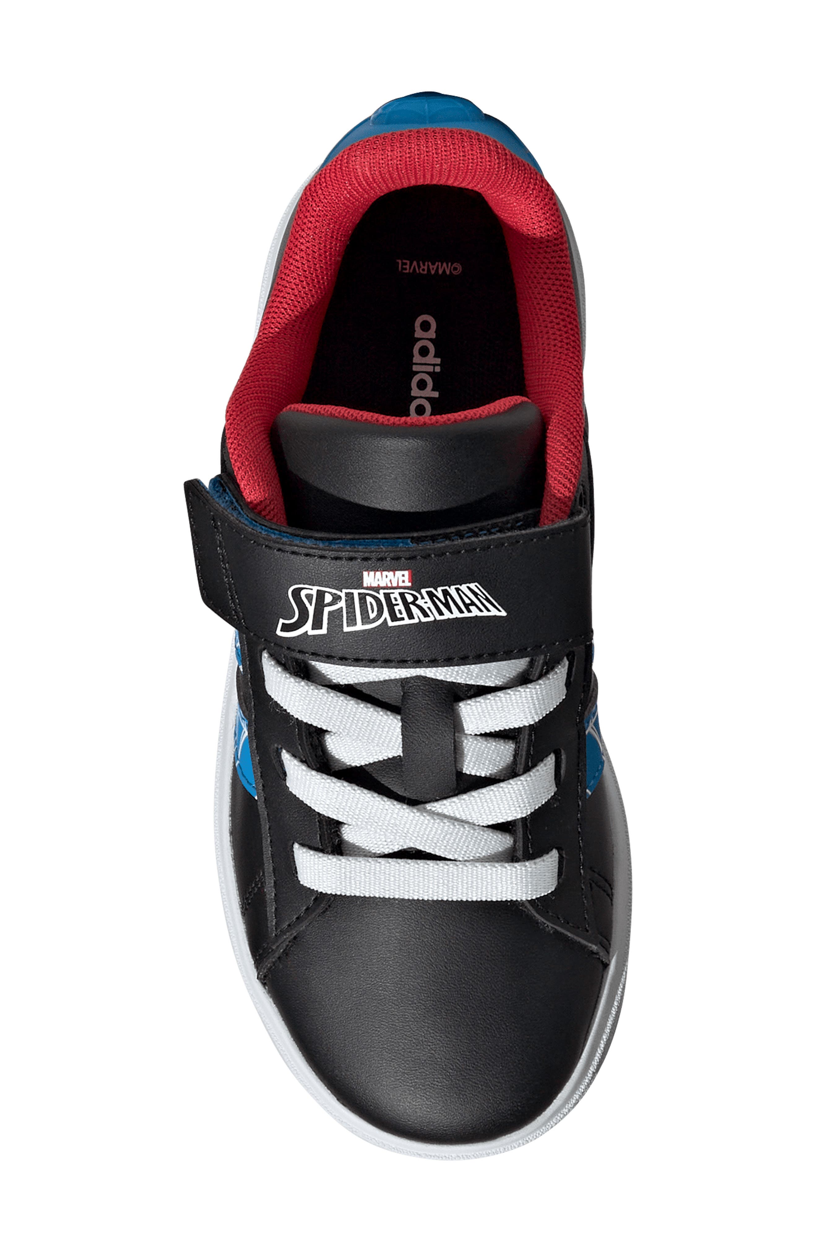 adidas x Marvel<sup>®</sup> Kids' Spider-Man Grand Court Sneaker, Alternate, color, 