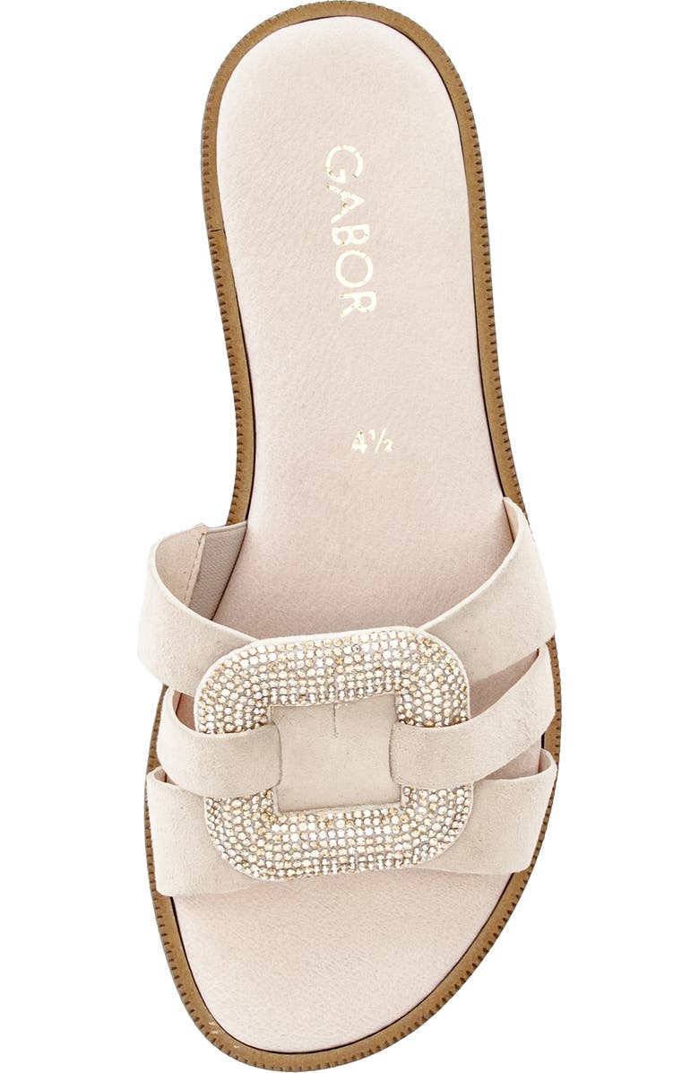 Gabor Crystal Slide Sandal, Alternate, color, Oak