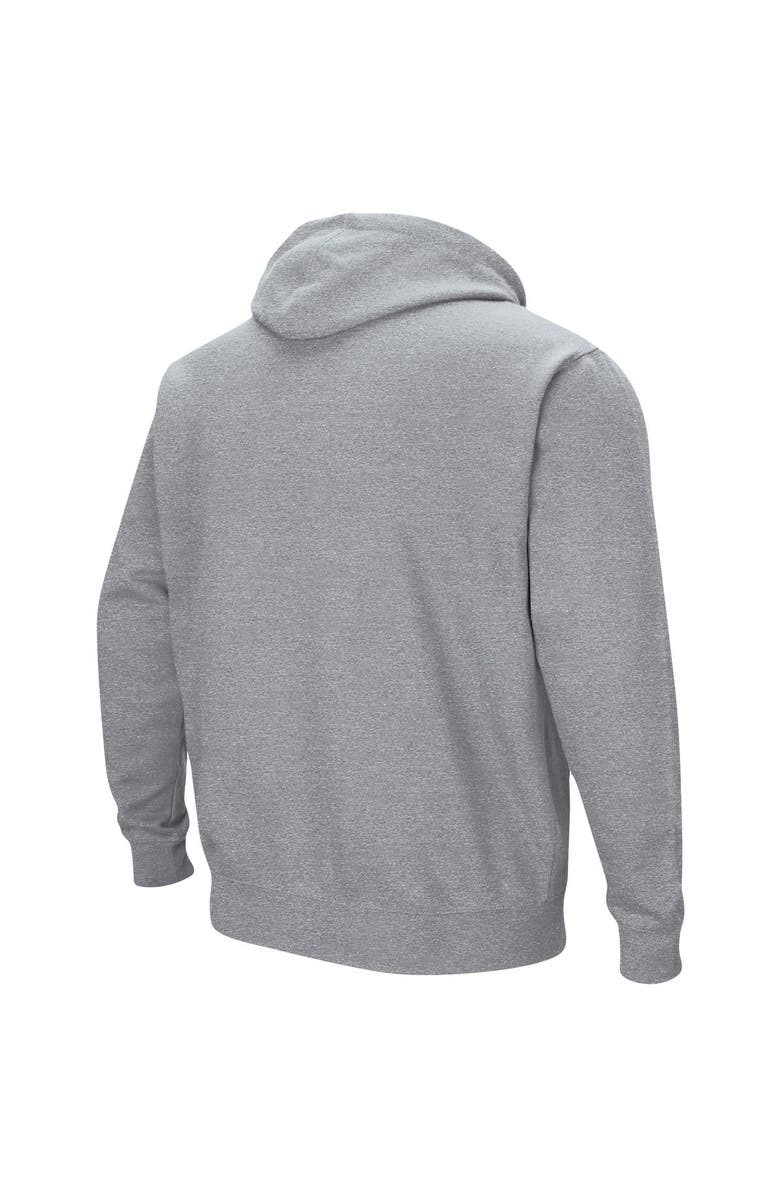 COLOSSEUM Men's Colosseum Heathered Gray UMass Minutemen Arch and Logo Pullover Hoodie, Alternate, color, Heather Gray