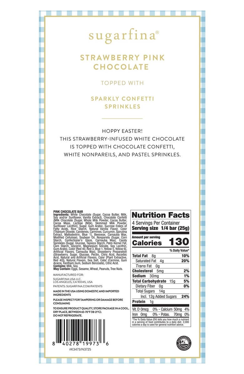 sugarfina Bunny Bark 2-Pack Pink Chocolate Bar, Alternate, color, Multi