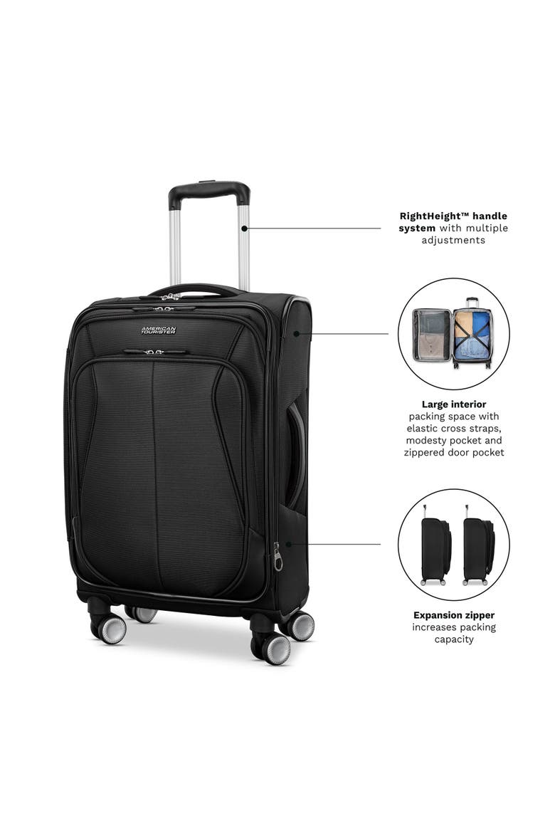 4 KIX 3.0 Softside 20" Carry On Spinner, Alternate, color, Black
