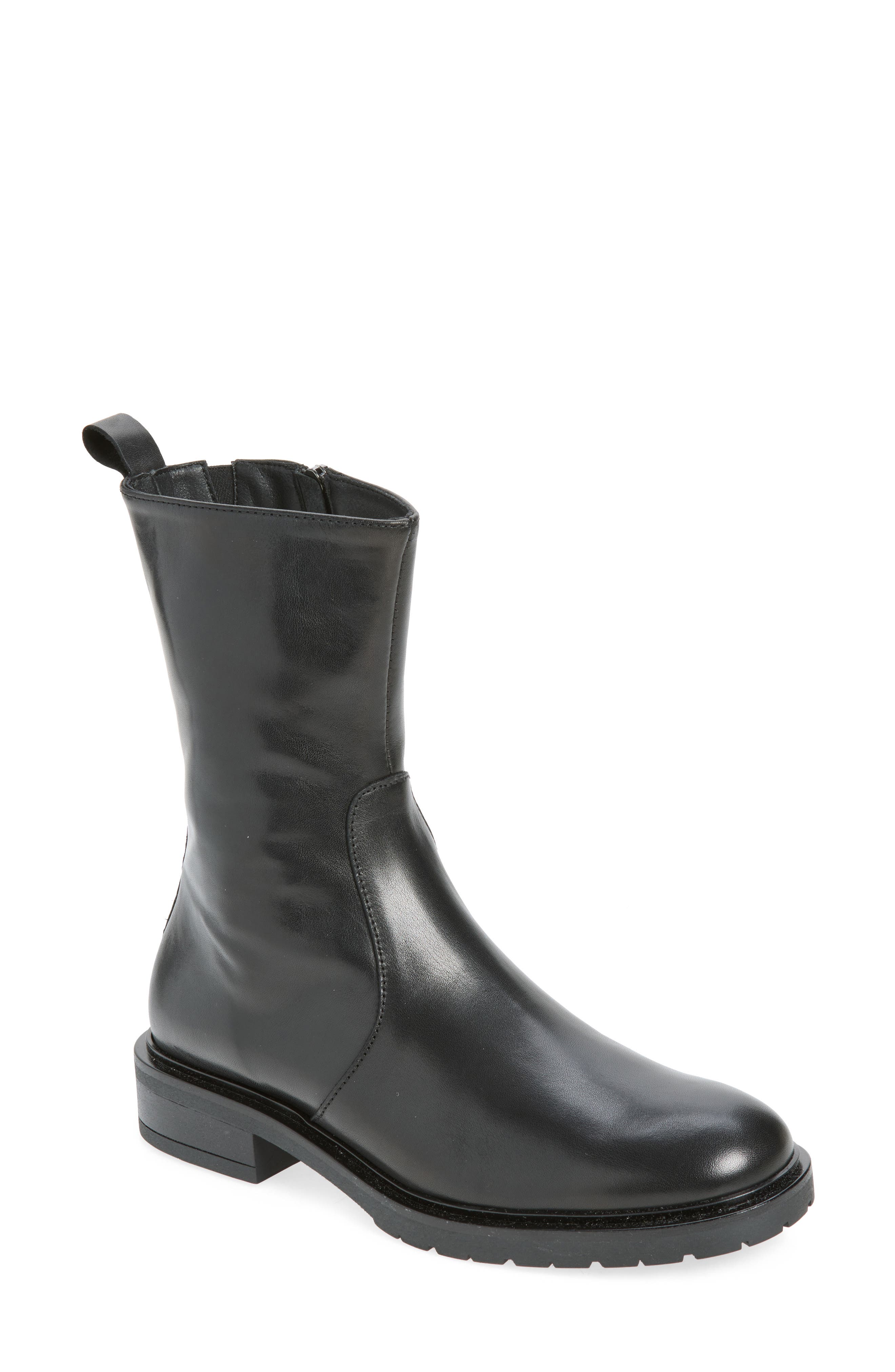 Blaize Leather Boot, Main, color, EBONY LEATHER