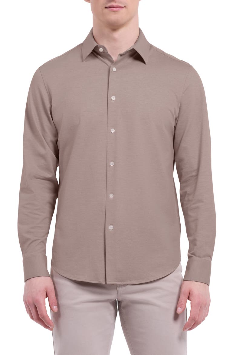 James OoohCotton® Button-Up Shirt, Main, color, CAMEL