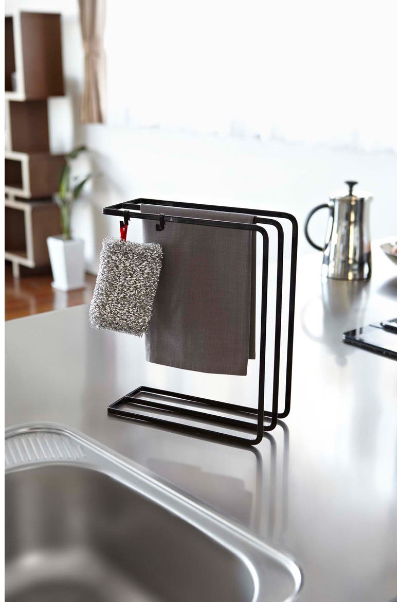 Dish Towel Hanger, Alternate, color, BLACK