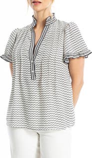 MAX STUDIO Flutter Sleeve Top