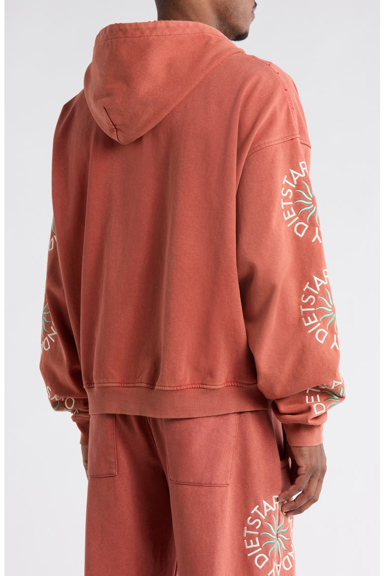Sol Graphic Zip Hoodie, Alternate, color, RED
