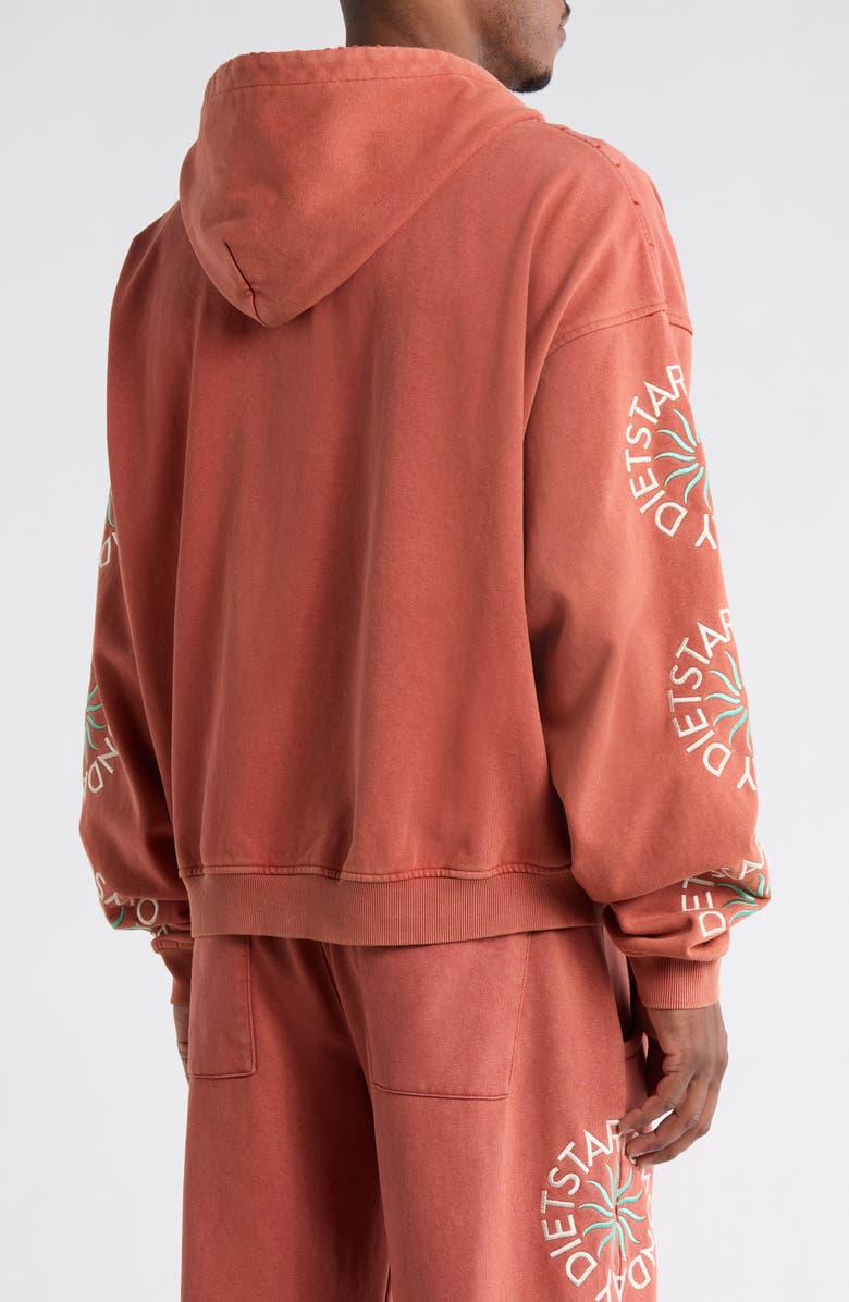 DIET STARTS MONDAY Sol Graphic Zip Hoodie, Alternate, color, Red