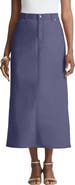 Jessica London True Fit Stretch Denim Midi Skirt