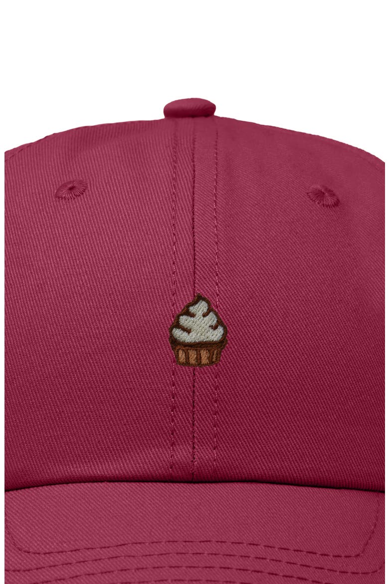Cupcake Dad Cap, Alternate, color, Maroon