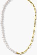 Joey Baby Freshwater Pearl Paperclip Chain Necklace