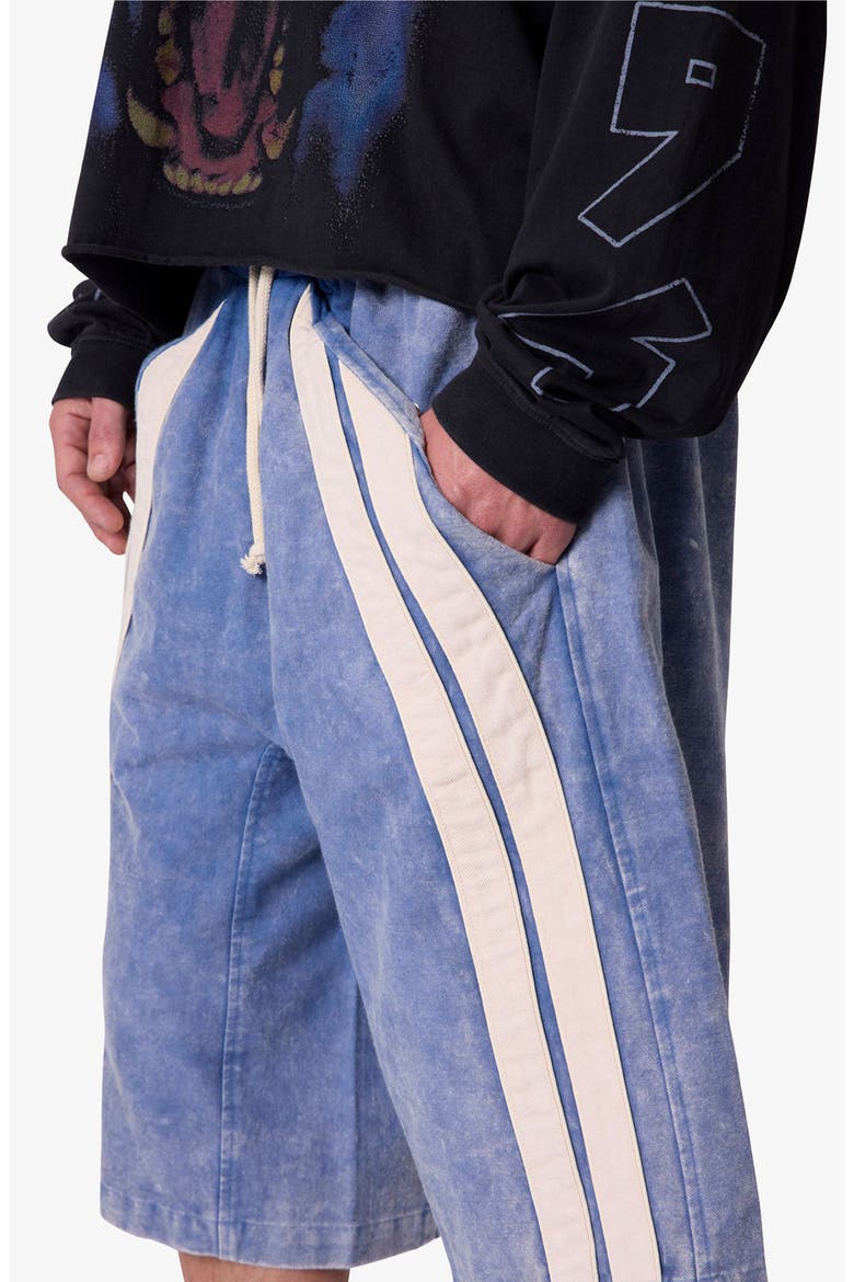Ultra Baggy Stripe Cotton Twill Shorts, Alternate, color, WASHED BLUE