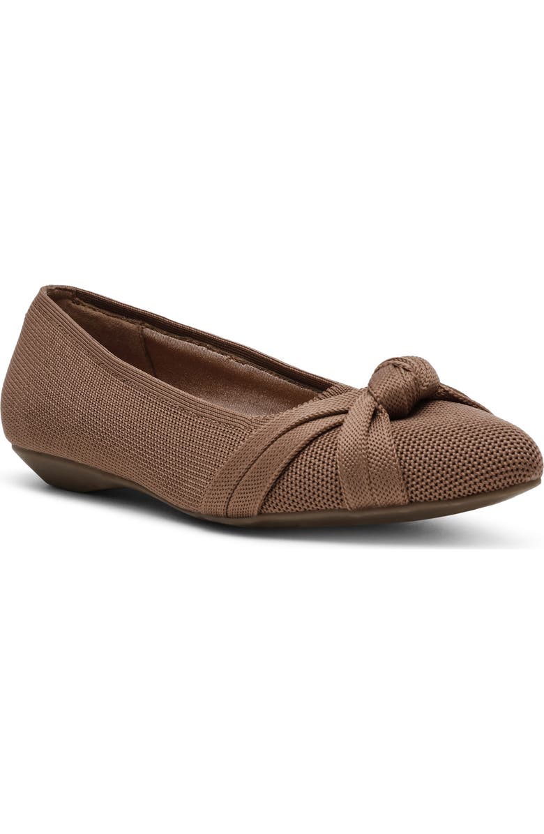 Anne Klein Olami Knot Flat, Main, color, Truffle Knit