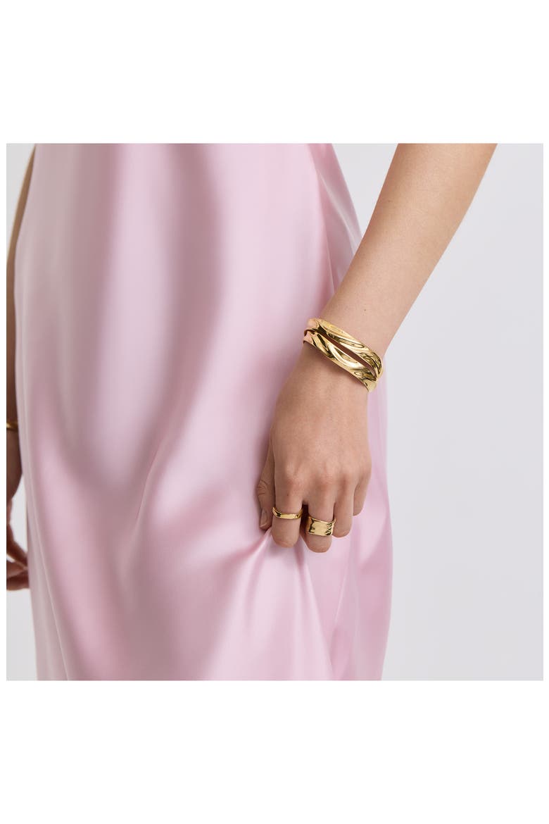 Molten Bangle Bracelet, Alternate, color, GOLD