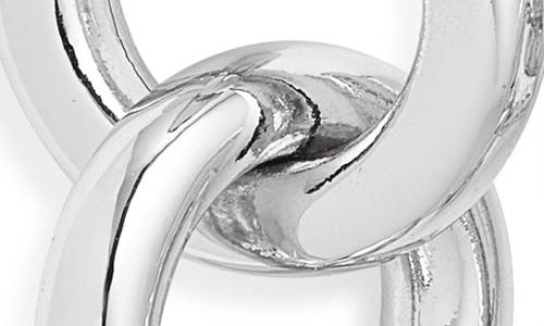 Open Edit Round Link Drop Earrings In Metallic