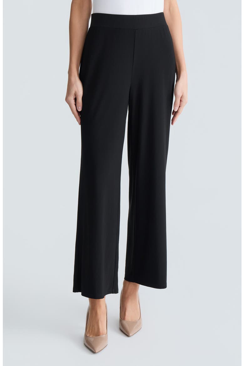 Pull-On Ankle Wide Leg Pants, Main, color, BLACK