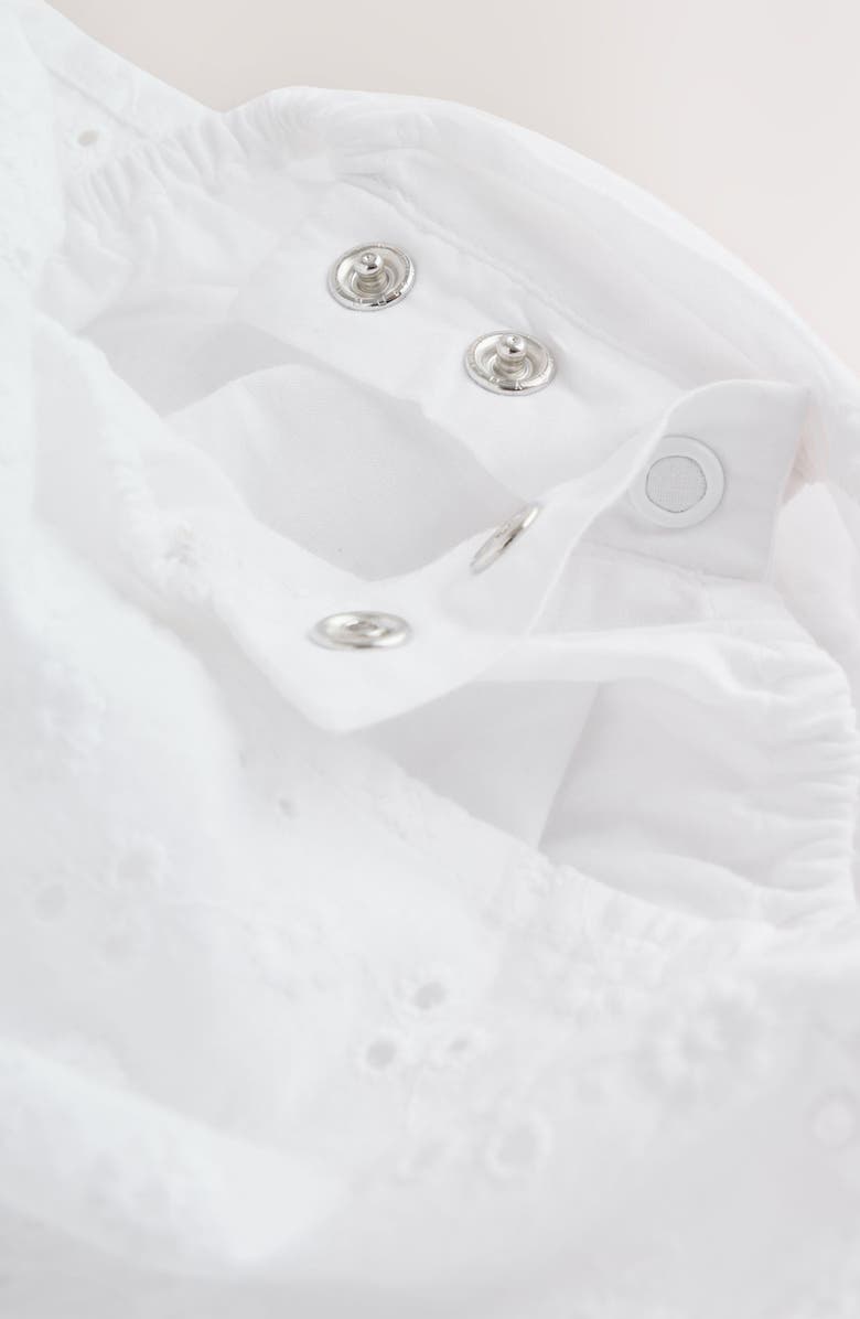 NEXT Cotton Eyelet Dress, Alternate, color, White