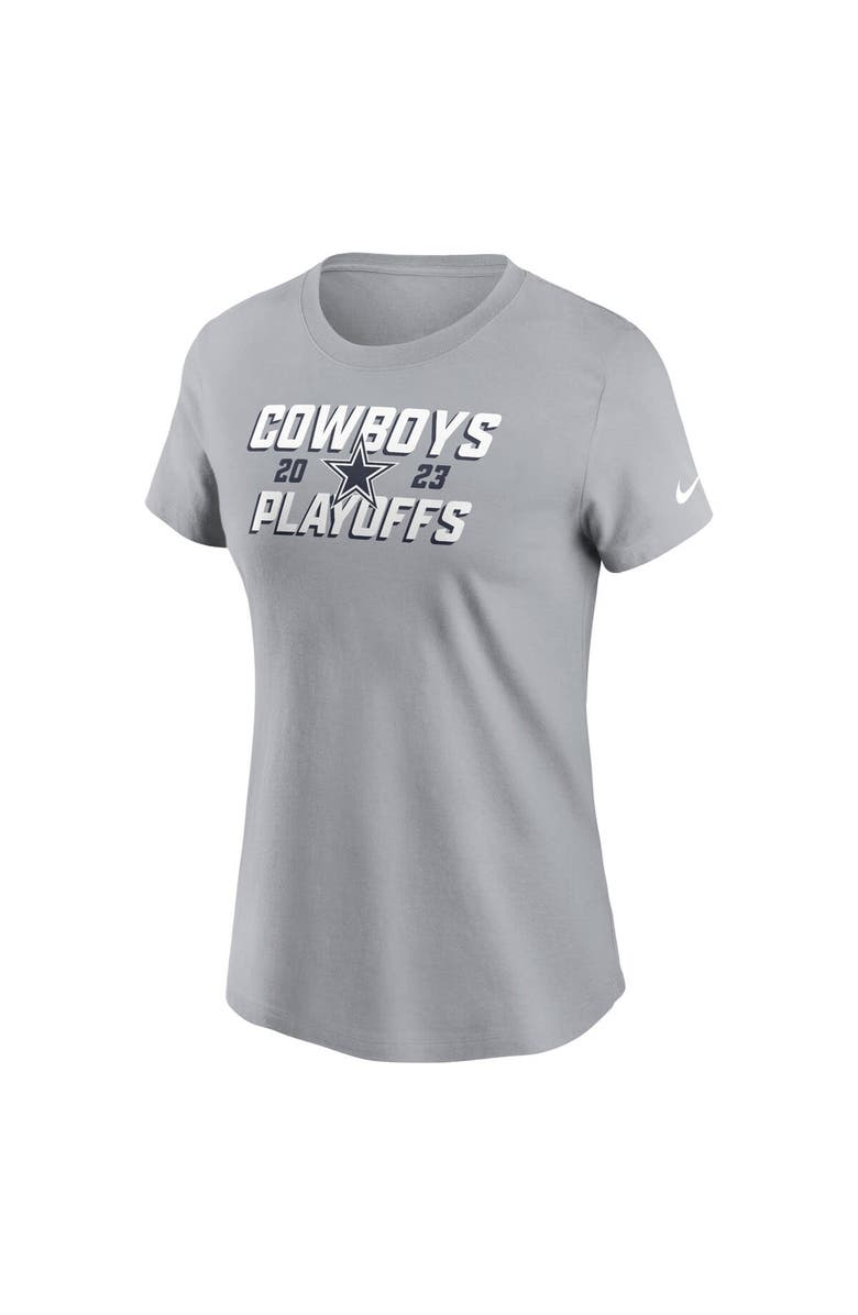 Nike Women's Nike  Gray Dallas Cowboys 2023 NFL Playoffs Iconic T-Shirt, Alternate, color, 