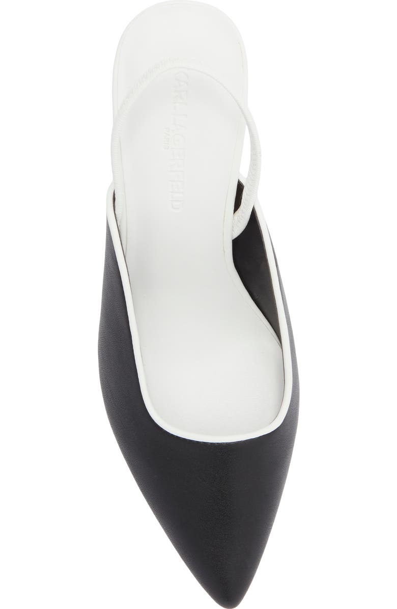 KARL LAGERFELD PARIS Grier Slingback Pump, Alternate, color, Black/ Bright White