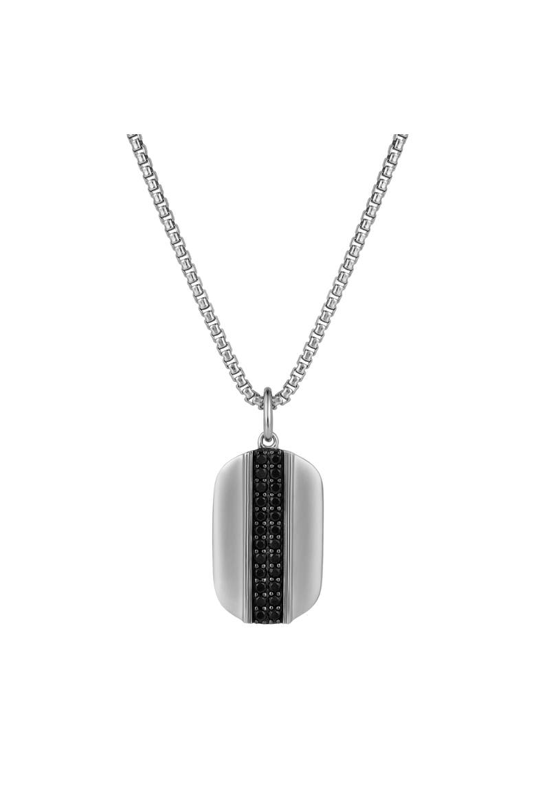 Sora 1 CT Pavé Black Spinel Pendant 925 Silver, Main, color, Sterling Silver