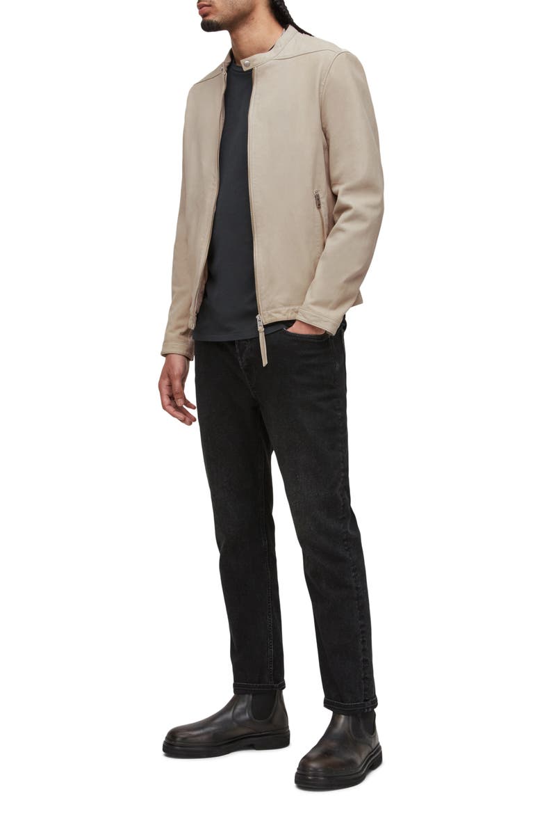 Marina Leather Jacket, Alternate, color, CLIFFTOP TAUPE
